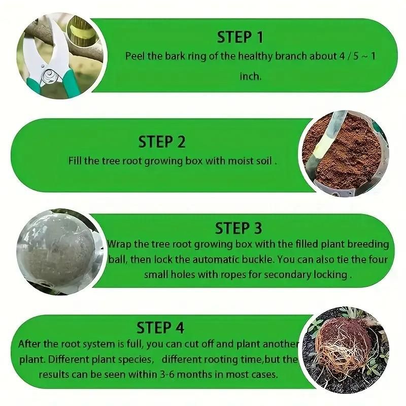 4pcs Reusable Plant Rooting Grow Propagation